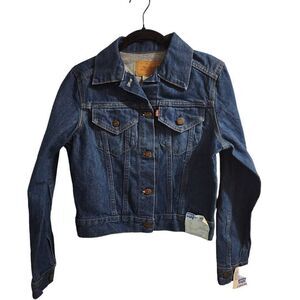 Vintage Levi's Kids NWT 1977 Denim Trucker Jacket Size Small RARE